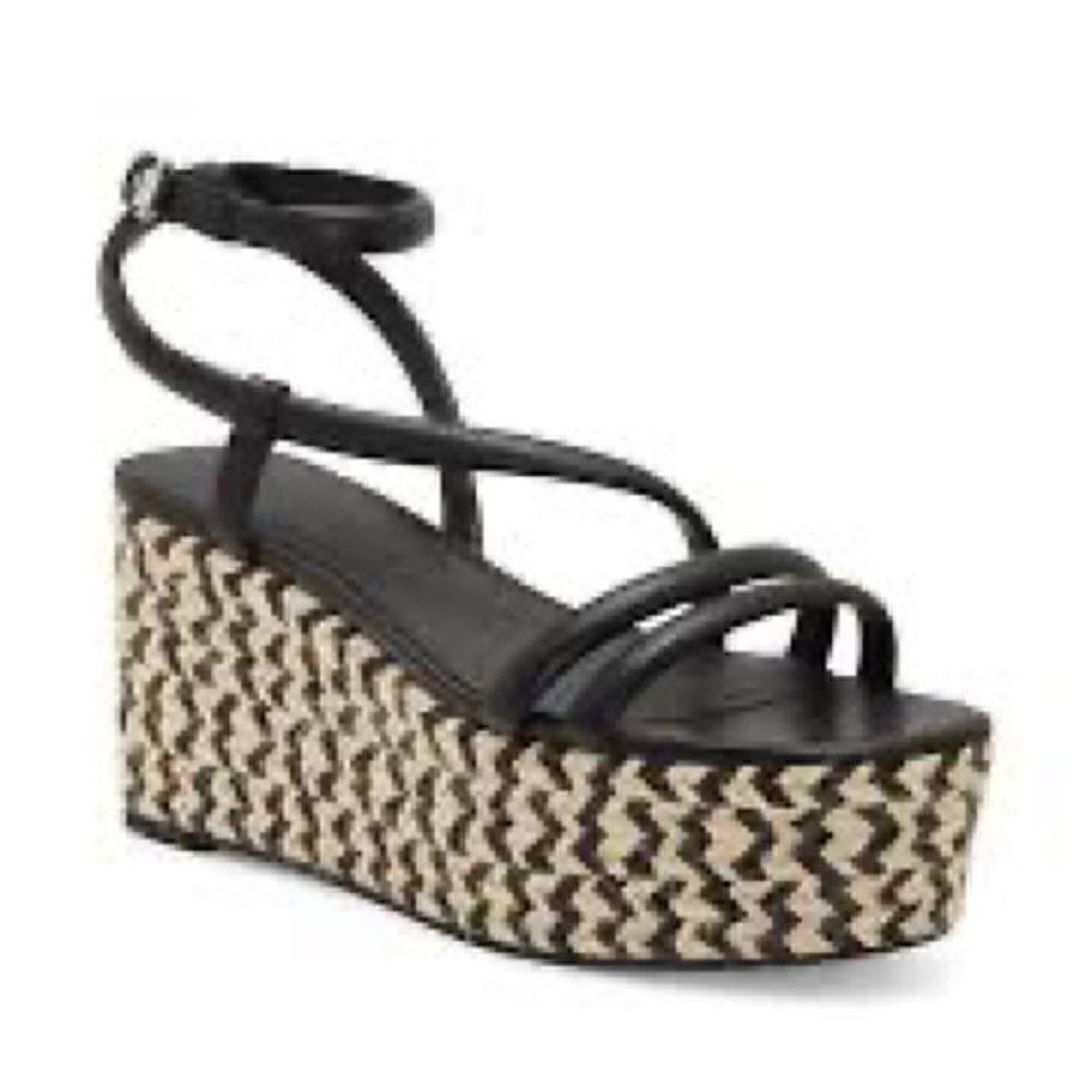 Rebecca Minkoff Josefia Platform Wedge Sandal espadrilles in Black & White 8